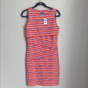 NWT ✨ J. McLaughlin Sleeveless Nicola Dress Coral/ Orange Mini Watercolor